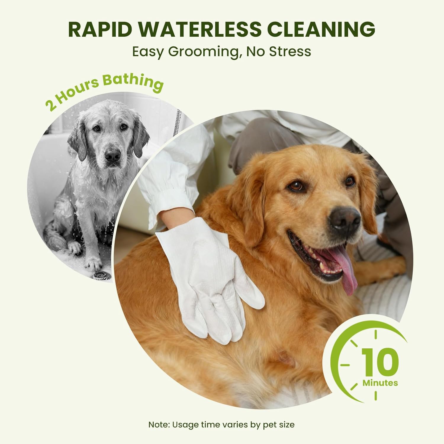 PawSono Waterless Pet Glove Wipes - Hình 2